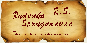 Radenko Strugarević vizit kartica